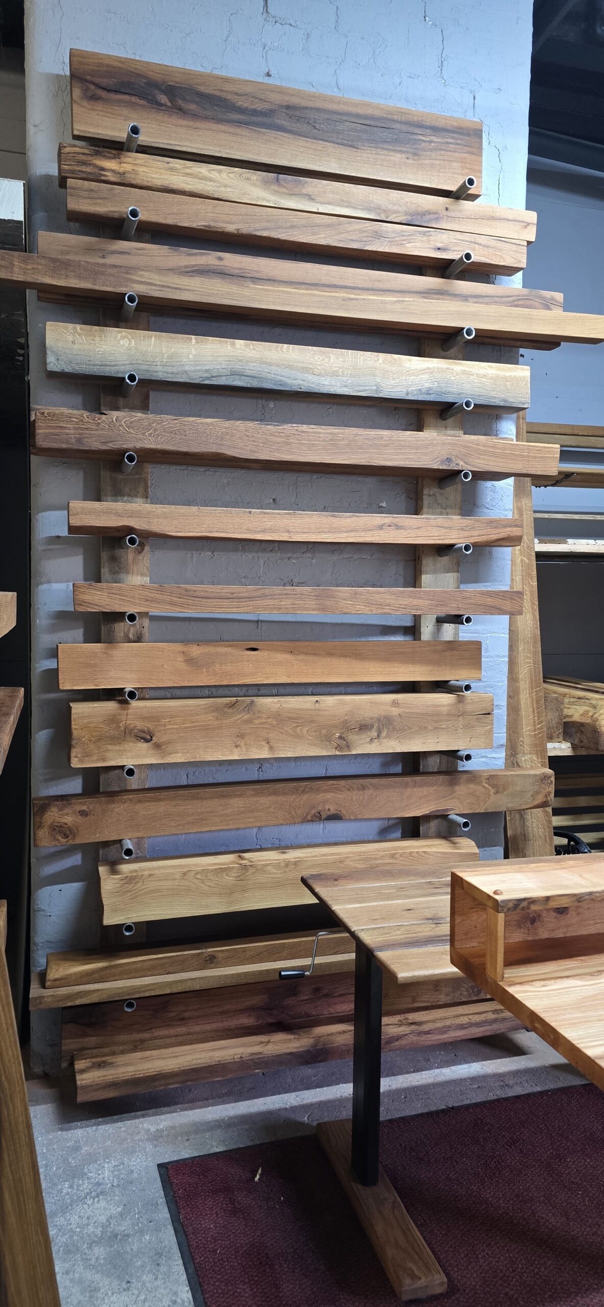Natural grain and character in a solid oak mantel