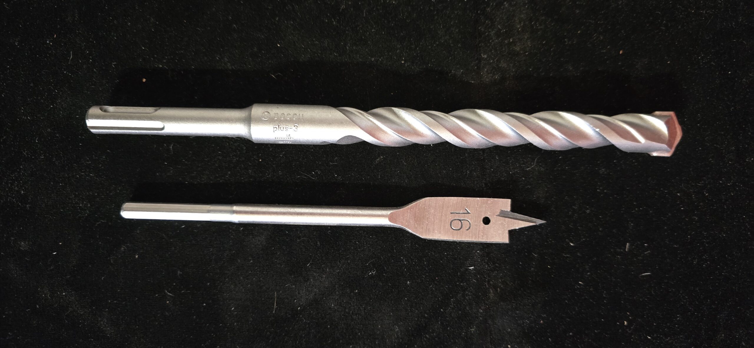 Drill bits for oak mantel installation